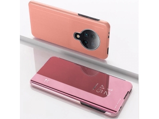 Xiaomi Poco F2 Pro Flip Cover Clear View Case transparent rosa
