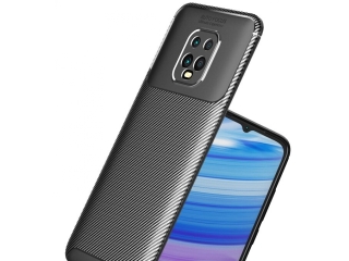 Xiaomi Redmi 10X Pro 5G Carbon Design Hülle TPU Case flexibel schwarz