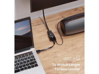 UGREEN HDMI auf VGA Adapter Konverter Kabel mit Audio Support 1080P