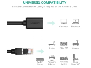 UGREEN Ethernet Netzwerk Verlängerungskabel RJ45 CAT6 1 Gbit/s - 3m