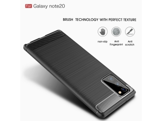 Samsung Galaxy Note20 Carbon Gummi Hülle TPU Case schwarz