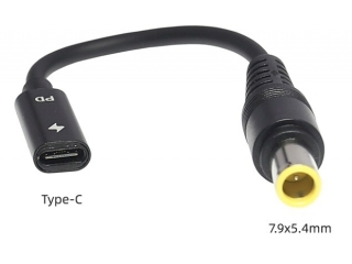 USB-C auf Lenovo IBM Thinkpad Adapter mit rundem Stecker 7.9 x 5.4mm