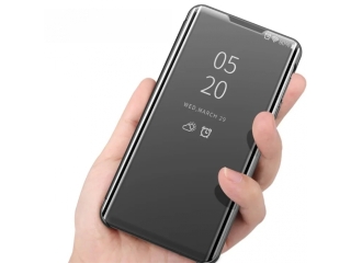 OnePlus 8 Flip Cover Clear View Case transparent schwarz