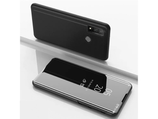 Huawei P Smart 2020 Flip Cover Clear View Case transparent schwarz