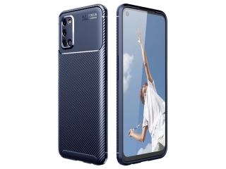 Oppo A52 / A72 Carbon Design Hülle TPU Case flexibel blau