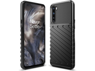 OnePlus Nord SpaceCase Stripes Impact-Resistant Hülle schwarz