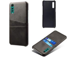 CardCaddy LG Velvet Leder Backcase mit Kartenfächern schwarz