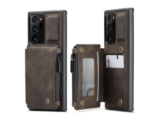 CaseMe Samsung Note20 Ultra Leder Case Karten Hülle Key Wallet braun