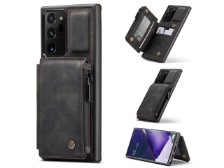 CaseMe Samsung Note20 Ultra Leder Case Karten Hülle Key Wallet schwarz