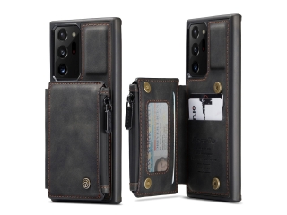 CaseMe Samsung Note20 Ultra Leder Case Karten Hülle Key Wallet schwarz