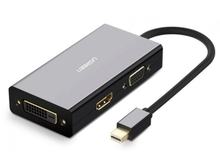 UGREEN Mini Display Port auf HDMI, VGA und DVI Adapter schwarz