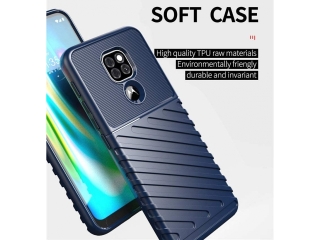 Motorola Moto G9 Play SpaceCase Stripes Impact-Resistant Hülle schwarz