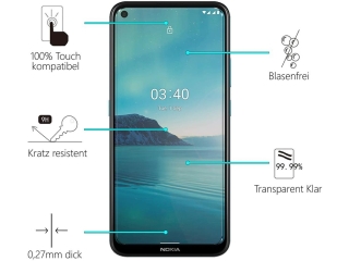 Nokia 3.4 Folie Panzerglas Screen Protector
