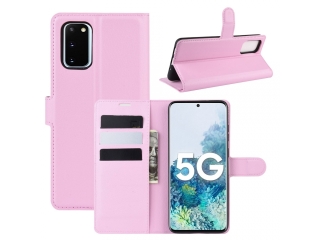 Samsung Galaxy S20 FE Lederhülle Portemonnaie Karten Etui rosa