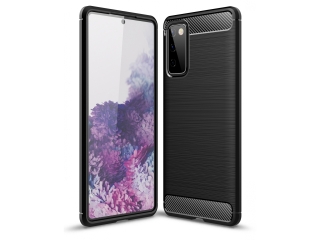 Samsung Galaxy S20 FE Carbon Gummi Hülle TPU Case schwarz