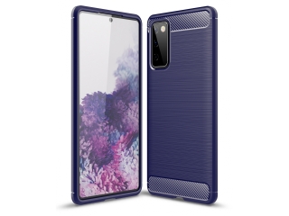 Samsung Galaxy S20 FE Carbon Gummi Hülle TPU Case blau