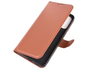 Oppo Reno4 Pro 5G Lederhülle Portemonnaie Karten Etui braun