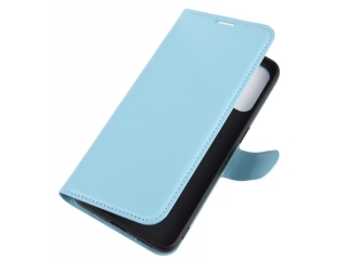 Oppo Reno4 Pro 5G Lederhülle Portemonnaie Karten Etui hellblau