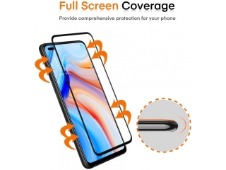 Oppo Reno4 5G 100% Vollbild Panzerglas Schutzfolie 2.5D 9H