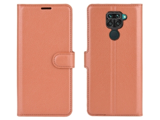 Xiaomi Redmi Note 9 Lederhülle Portemonnaie Karten Etui braun