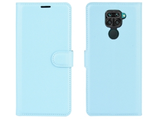 Xiaomi Redmi Note 9 Lederhülle Portemonnaie Karten Etui hellblau