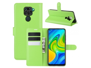 Xiaomi Redmi Note 9 Lederhülle Portemonnaie Karten Etui hellgrün