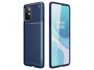 OnePlus 8T Carbon Design Hülle TPU Case flexibel blau