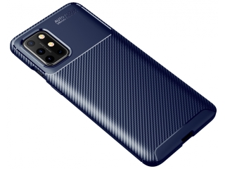 OnePlus 8T Carbon Design Hülle TPU Case flexibel blau