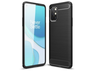 OnePlus 8T Carbon Gummi Hülle TPU Case schwarz