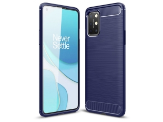 OnePlus 8T Carbon Gummi Hülle TPU Case blau