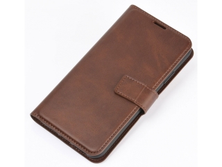 Samsung Galaxy S20 FE Hülle Portemonnaie Ledertasche mokka