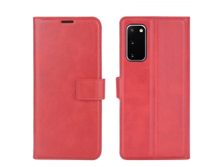 Samsung Galaxy S20 FE Hülle Portemonnaie Ledertasche rot