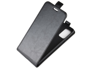 Samsung Galaxy S20 FE Leder Hülle aufklappbar nach unten schwarz