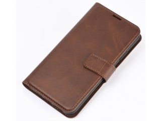 Apple iPhone 12 Pro Max Hülle Portemonnaie Ledertasche mokka