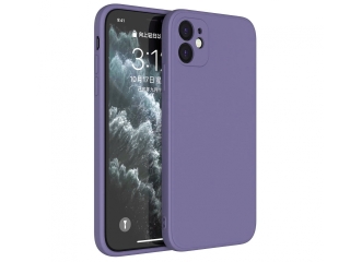 Apple iPhone 12 Liquid Silikon Case Hülle purplegrau