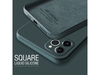 Apple iPhone 12 Liquid Silikon Case Hülle nachtgrün