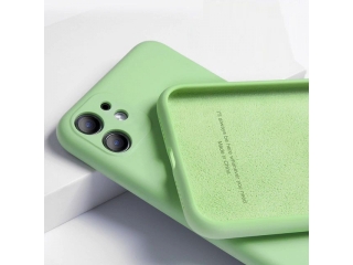 Apple iPhone 12 mini Liquid Silikon Case Hülle hellgrün