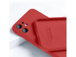 Apple iPhone 12 mini Liquid Silikon Case Hülle rot