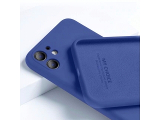 Apple iPhone 12 mini Liquid Silikon Case Hülle blau