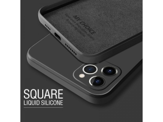 Apple iPhone 12 Pro Liquid Silikon Case Hülle schwarz