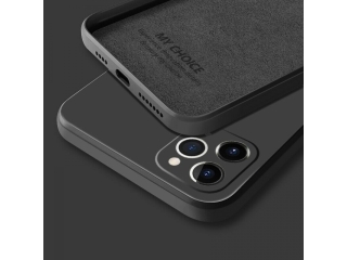 Apple iPhone 12 Pro Max Liquid Silikon Case Hülle schwarz