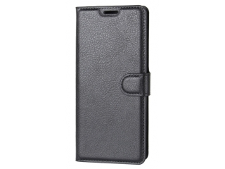 LG Wing Lederhülle Portemonnaie Karten Etui schwarz