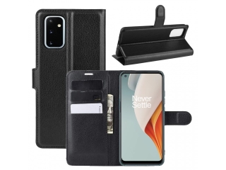 OnePlus Nord N100 Lederhülle Portemonnaie Karten Etui schwarz