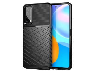 Huawei P Smart 2021 SpaceCase Stripes Impact-Resistant Hülle schwarz