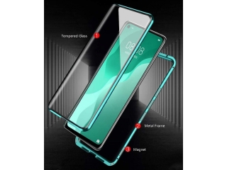 Huawei P Smart 2021 Alu Magnetic Glass Case Panzerglas Vorne & Hinten schwarz