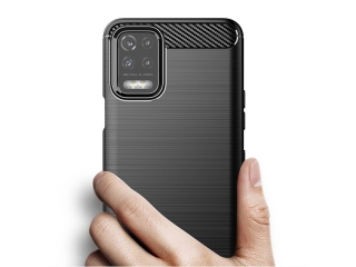 LG K52 Carbon Gummi Hülle TPU Case schwarz
