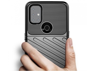 OnePlus Nord N10 5G SpaceCase Stripes Impact-Resistant Hülle schwarz
