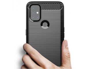 OnePlus Nord N10 5G Carbon Gummi Hülle TPU Case schwarz