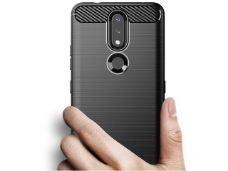 Nokia 2.4 Carbon Gummi Hülle TPU Case blau