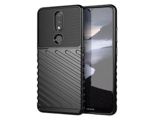 Nokia 2.4 SpaceCase Stripes Impact-Resistant Hülle schwarz